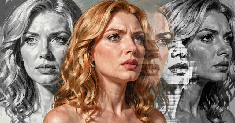 An Image Of Morphing Of Styles From Oil Painting, To Charcoa...