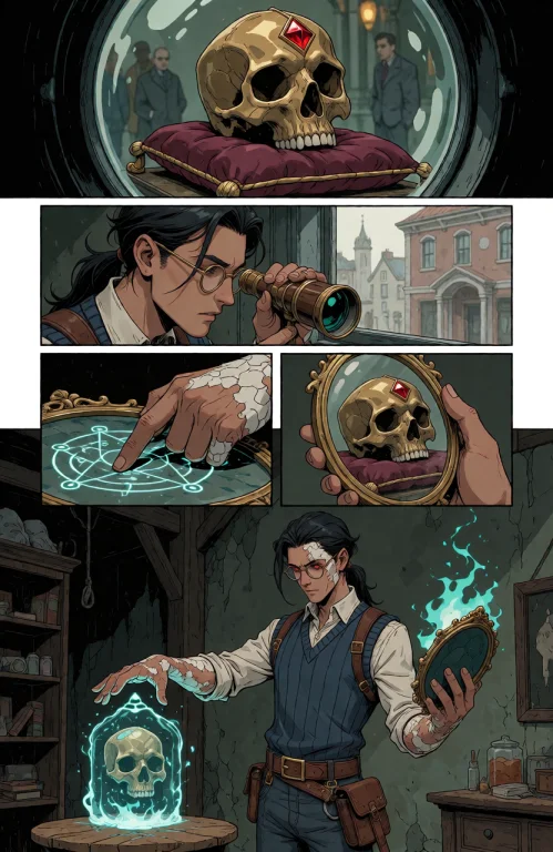 Dd Painterly, A Comic Page In Several Panels. Alabaster Is A...