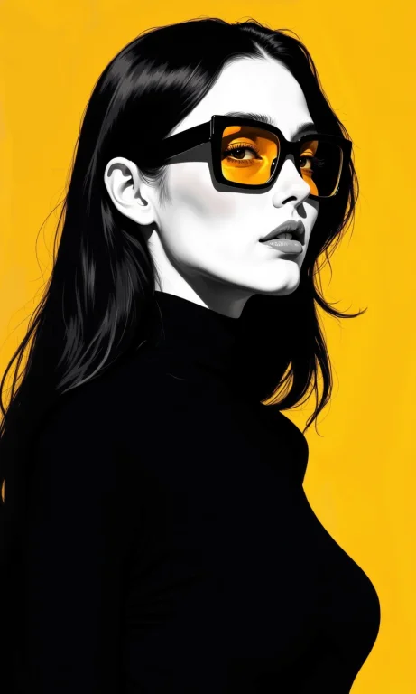 Close-up Of A Stylized Female Portrait. The Figure Is Render...