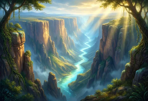 In The Painterly Style Of An Ancient Masterpiece, Imagine An... — Stable Diffusion AI Prompt: In the painterly style of an ancient masterpiece, imagine an expansive view of a...