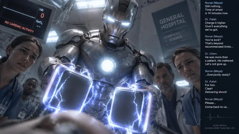 General Hospital, Silver Knightly Iron Man Attempting Cpr Wi...