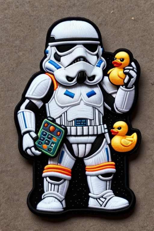 A Cute Stormtrooper With A Big Phone. Arena, Sport Setting,...