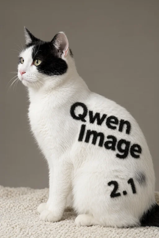 A Vertical Realistic Photograph Of A Seated Domestic Cat Wit...