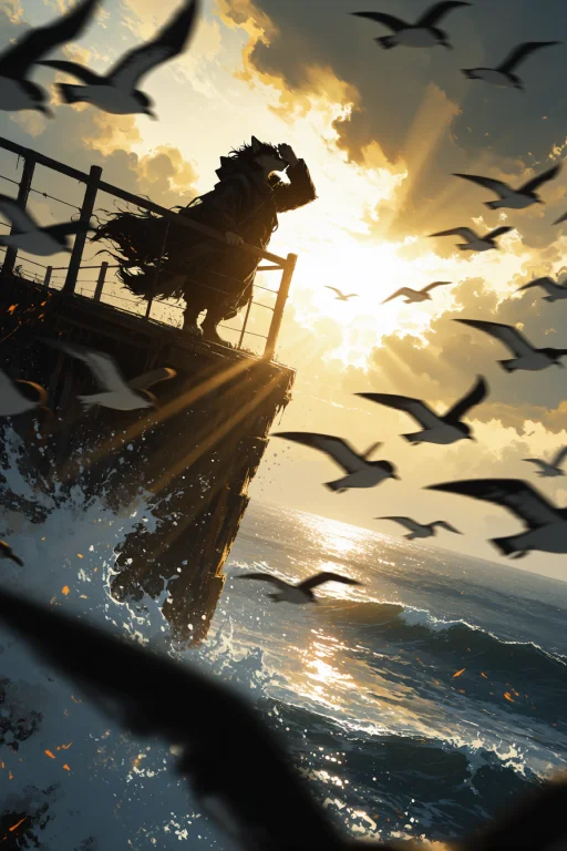 A Breathtaking Cinematic Anime Artwork Captured In A Dramati...
