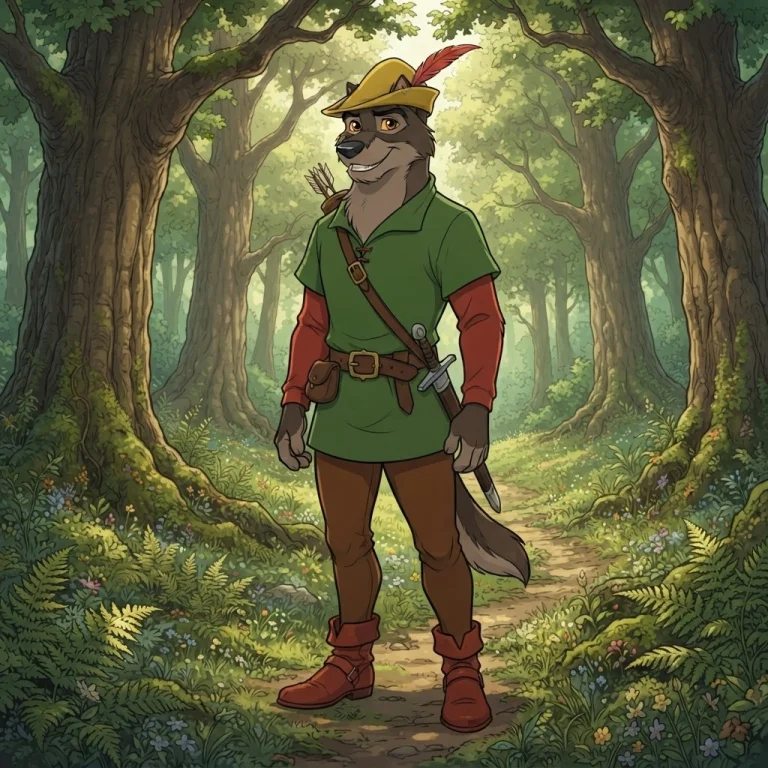 Balto, Male Humanoid Dog, Solo, Smile, Standing, Red Long-sl...