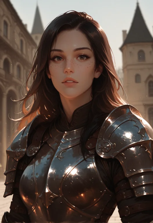 1girl, Armor, Solo, Looking At Viewer, Long Hair, Outdoors,...