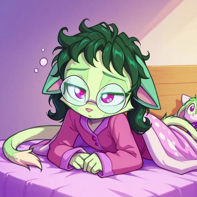 Dreamkeepers,1girl,preludelilith,solo,furry,tail,green Hair,...