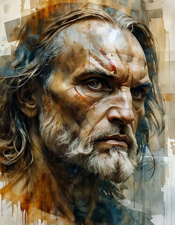 Abstract Artistic Representation Of Prometheus, Art By Paul...