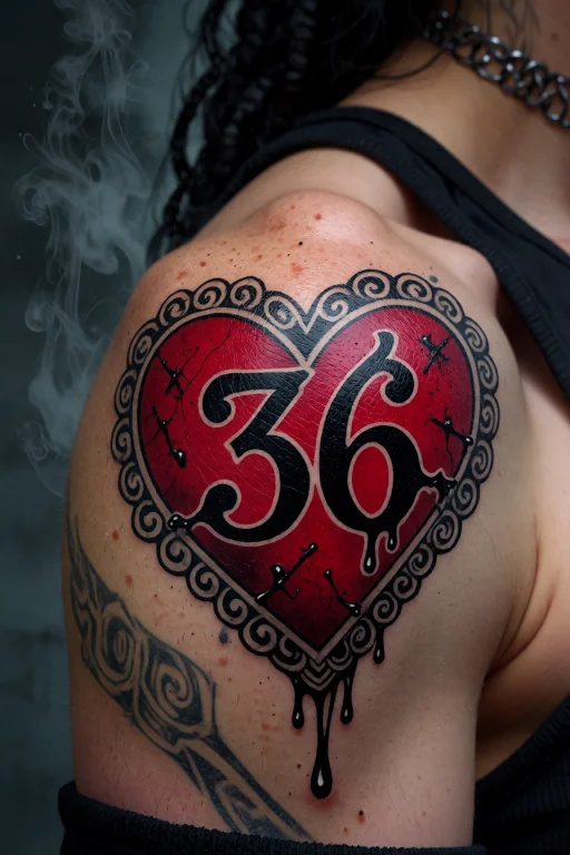 , A Heart 36 Tattoo On Left Shoulder, The Air In Queensbridg...