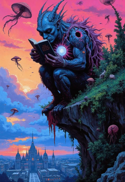 A Strange, Floating Island High In The Clouds, Bathed In Psy...