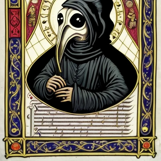 Plague Doctor, Gothic Illuminated Letters, Illuminated Manus...