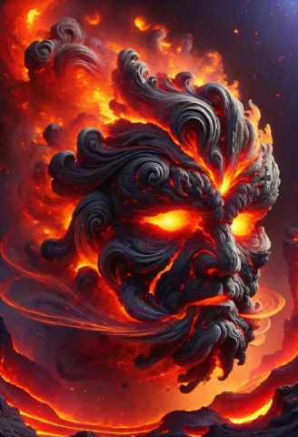 Hyper Detailed Masterpiece, Dynamic, Awesome Quality,floatin... — SDXL AI Prompt: hyper detailed masterpiece, dynamic, awesome quality,floating tiny lava gravity...