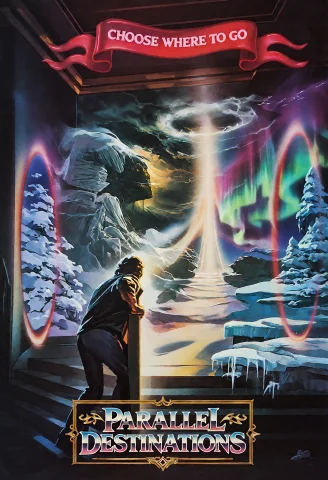 1980s Sci-Fi Fantasy Poster — Stable Diffusion AI Prompt: 80SM0V13P0ST3R,A 1980s movie poster for a sci-fi fantasy film entitled "PARALLEL...