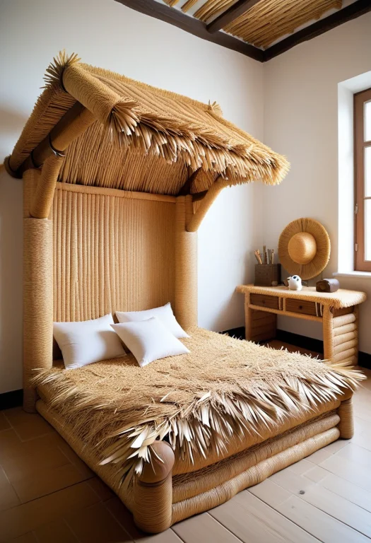 Masterpiece, Best Quality, Absurdres, Straw Bed, Indoors, Be...