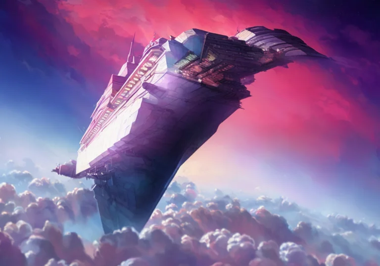 Textless, Richly Coloured Clouds, Behemoth Jovian Airship Fl...