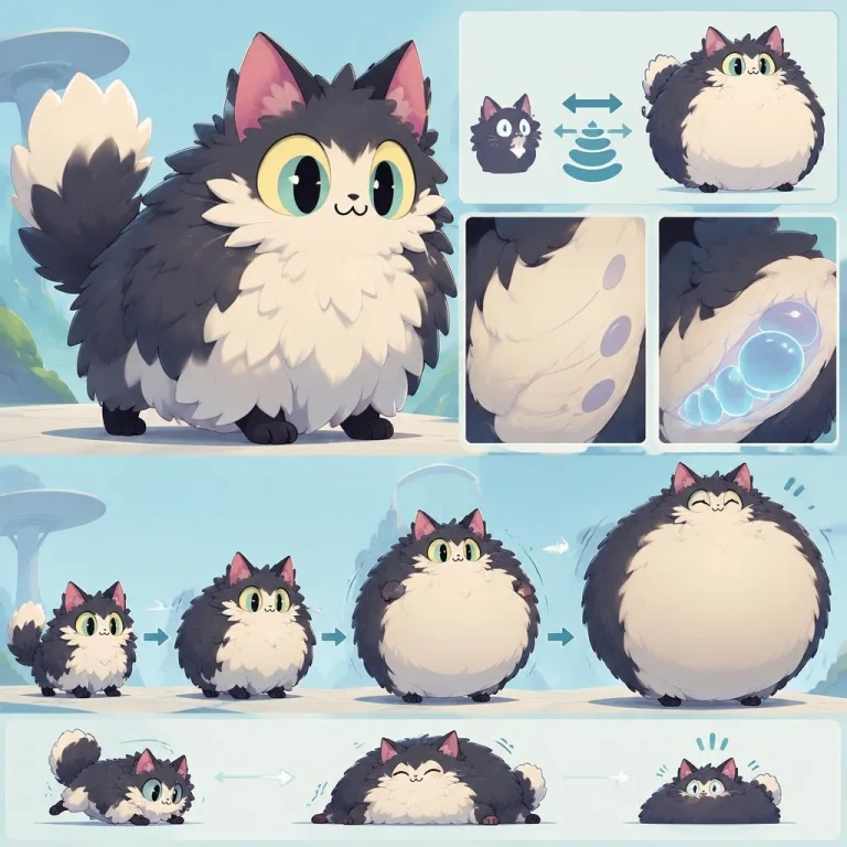Fuggy Cat With Expandable Body Mutation No Words Mewgenics A...