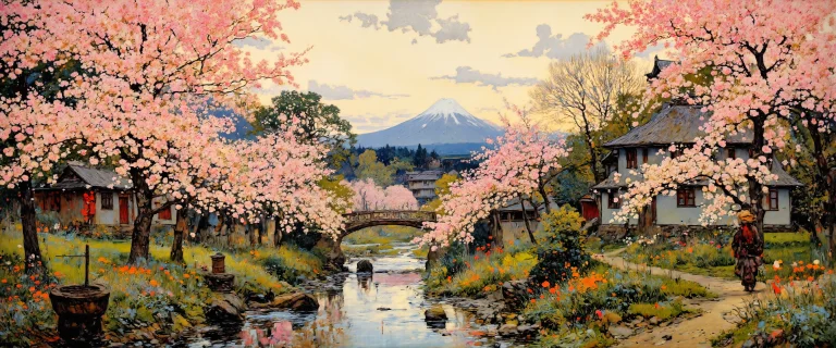 Masterful Impressionistic Oil Painting On Canvas, A Pictures...