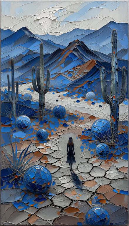An Oil Painting On Canvas Created With A Heavy Impasto Techn...