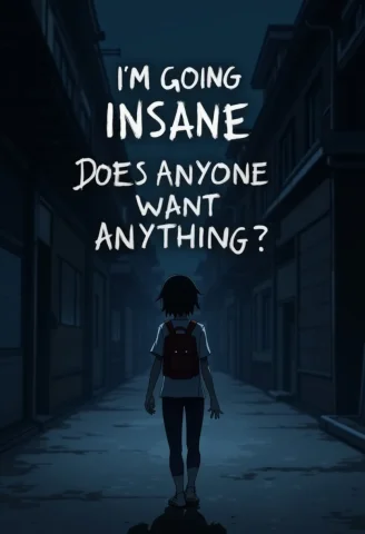 An Anime-style Scene Of A Single Character Walking Down A Di... — FLUX AI Prompt: an anime-style scene of a single character walking down a dimly lit, empty city...