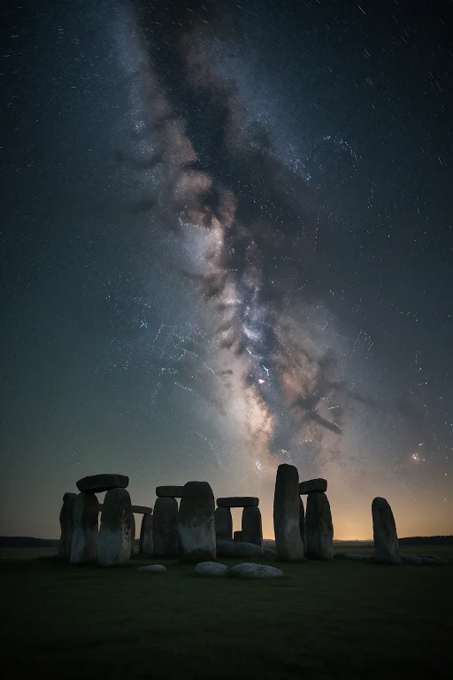 3. Time-lapse Composite Of Star Trails Over Ancient Stonehen...