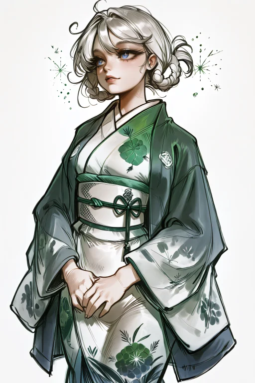 Monochrome, Partially Colored, Sketch,, Shexani,, Yanrenxi20...