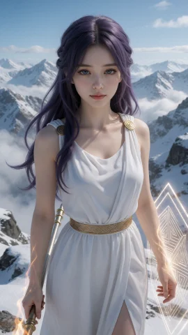 Athenasaori Kido, — Stable Diffusion AI Prompt: 雅典娜／城户沙织(Athena/Saori Kido),高清写实风格、细节锐利、肌肤纹理逼真、光影柔...