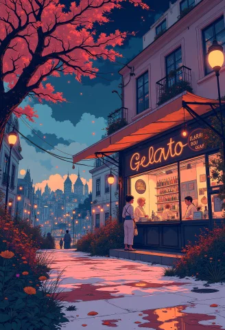 Gelato Shop In Italy, Beautiful, Surreal, Highly Detailed, S... — FLUX AI Prompt: gelato shop in Italy, beautiful, surreal, highly detailed, sharp focus, digital...