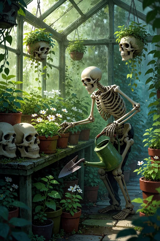 , Boneswm, A Cozy Greenhouse With Walls Of Translucent Thin...