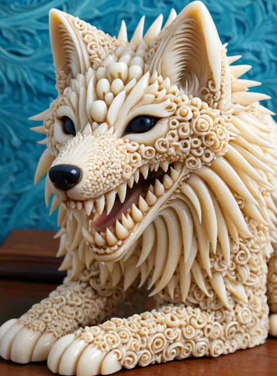 Teeth, Lorateef-morph-sdxl0.95 Toothy, Arctic Fox Madeofteef...