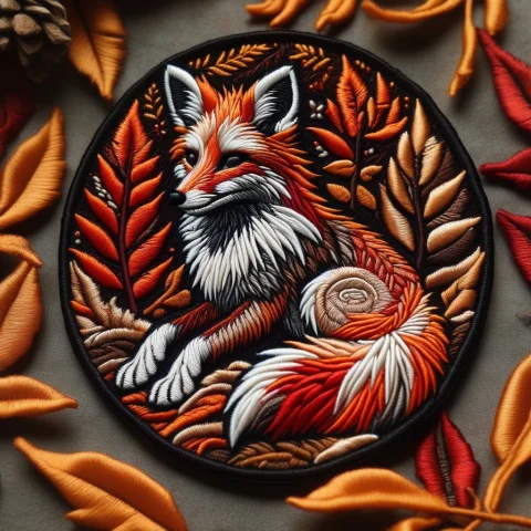 Ral-embroideredpatch, Masterpiece, Best Quality, Adorable Re... — SDXL AI Prompt: ral-embroideredpatch, masterpiece, best quality, adorable red fox sitting in an...