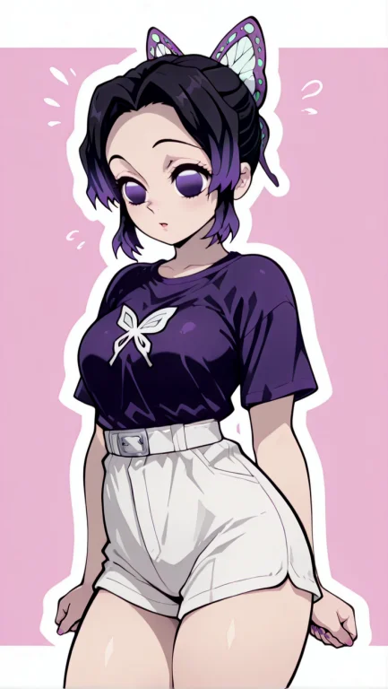 1 Girl, Kochou Shinobu, Demon Slayer Uniform, Hair Accessory...