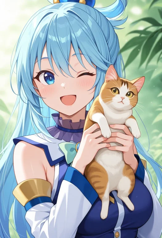 Vibrant Anime Image, Masterpiece, Colourful, Aqua Konosuba H...