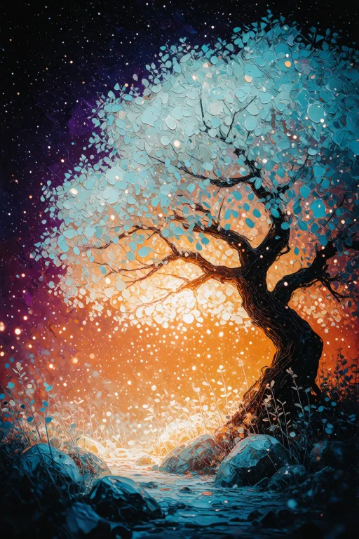 Zidiusart, A Surreal Fantasy Landscape Painted In A Thick Im...