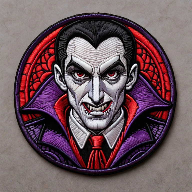 Ral-embroideredpatch Embroidered Patch Of Classic Dracula, P...