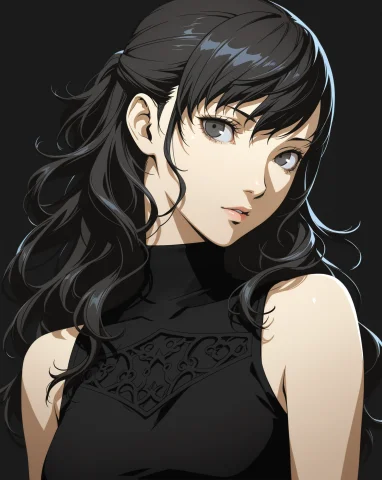 Persona, Soejima Shigenori, Anime Coloring, 1girl, Looking A... — Stable Diffusion AI Prompt: persona, soejima shigenori, anime coloring, 1girl, looking at viewer, upper body...