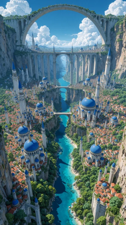 Supergroundview, A Grand, Symmetrical Fantasy City Sprawls A...