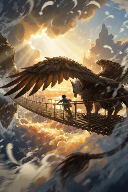 An Epic Cinematic Fantasy Artwork Framed With A Dizzying Low...