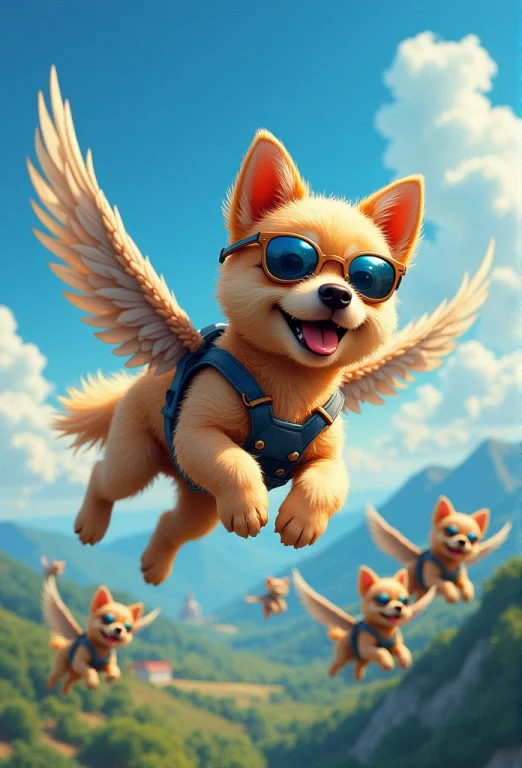 This Is A Vibrant, Cgi-animated Image Featuring A Group Of S...