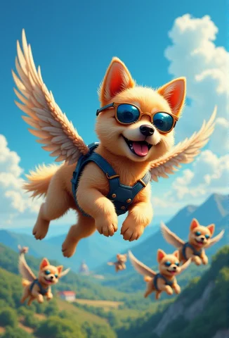 This Is A Vibrant, Cgi-animated Image Featuring A Group Of S... — FLUX AI Prompt: This is a vibrant, CGI-animated image featuring a group of small, fluffy, anthro...