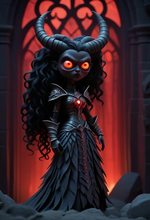 Novuschroma51 Style Claymation, A Archdemon Lilith In Beauti...