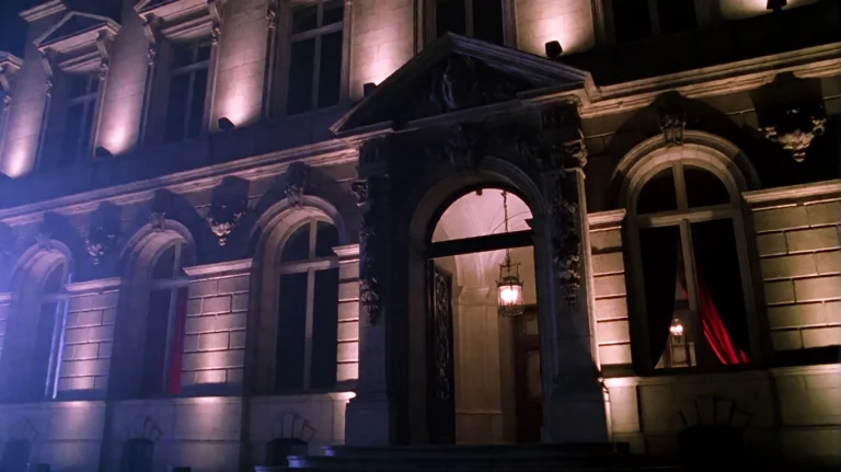 Zlndr2001, A Grand, Ornate Stone Building Facade Is Illumina...