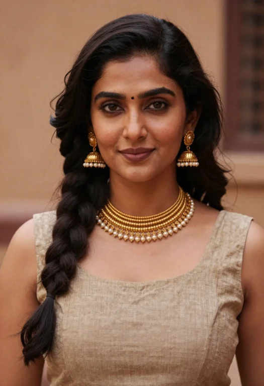 Photorealistic, Lifelike Close-up Portrait Of Ananya M., A S...