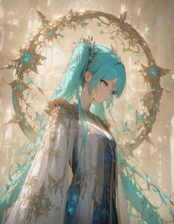 1girl, Loraethereal Hatsune0.0,ethereal Woman Asdxohnxs. Aqu...