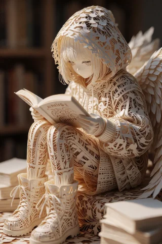 Nijisis, A High-detail Sculpture Of An Anime-style Character... — Stable Diffusion AI Prompt: @NIJISIS, A high-detail sculpture of an anime-style character made entirely from...