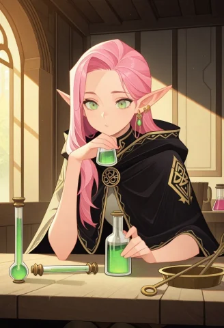 Masterpiece, Best Quality, Amazing Quality, Loraafkarenaillu... — Stable Diffusion AI Prompt: masterpiece, best quality, amazing quality, afkarenastyle, 1girl, female elf, s...