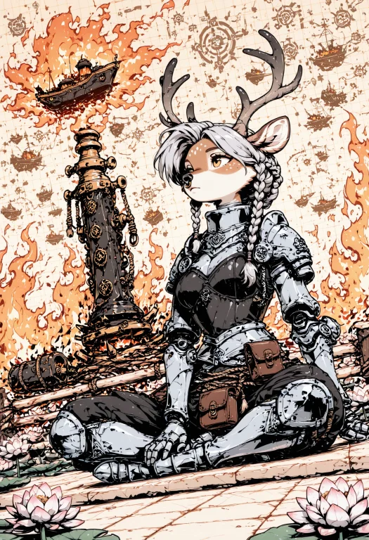Furfemx, Furry Female, Masterpiece, Best Quality, Deer Girl,...