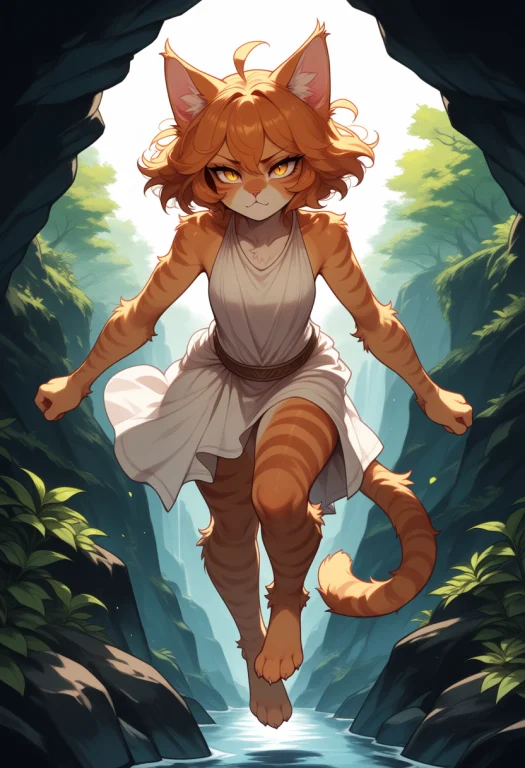 Masterpiece, Best Quality, Score7, Cat Girl, Ginger Hair And...