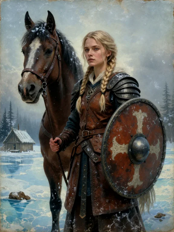 Aged Painting. Oil Painting Style. Medieval Style. A A Beaut...