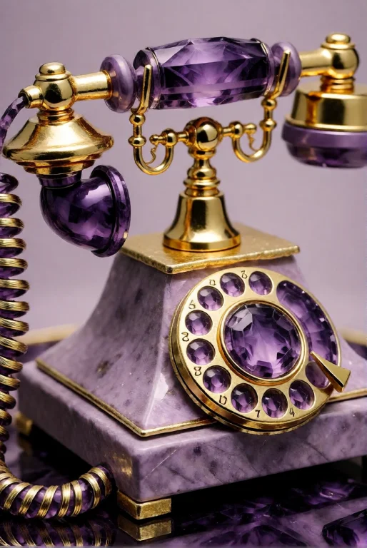 Goldamethystworld, A Classic Rotary Telephone Of Dusty-lilac...