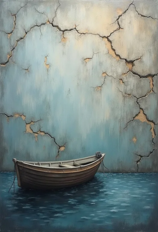 Overlay, Tagged Cracked Wall Painting, Gray Misty Smoky Plas...